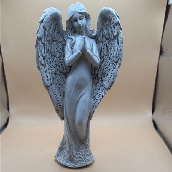 None Other - Elegant Gray Angel Sculpture